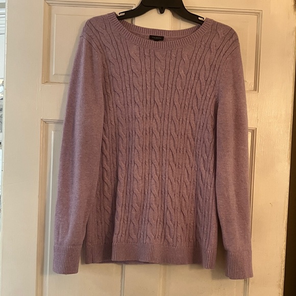 Talbots Lilac Cable Knit Sweater - Picture 1 of 6